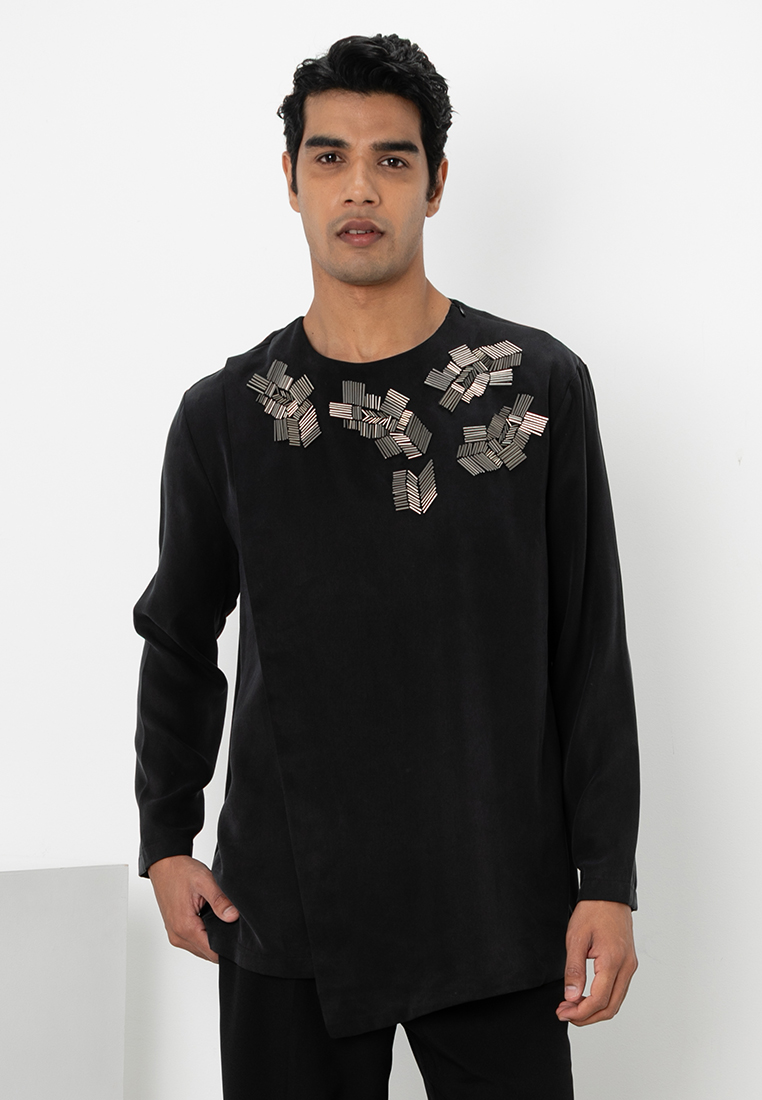 PRIVÉLEGED Danish Embellished Kurta - Tencel Cotton