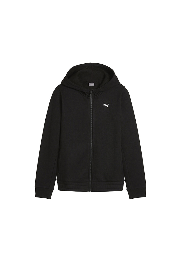 PUMA TRAIN FAVOURITE Girl's Youth Full-Zip Hoodie (Black),Jaket Kanak-kanak