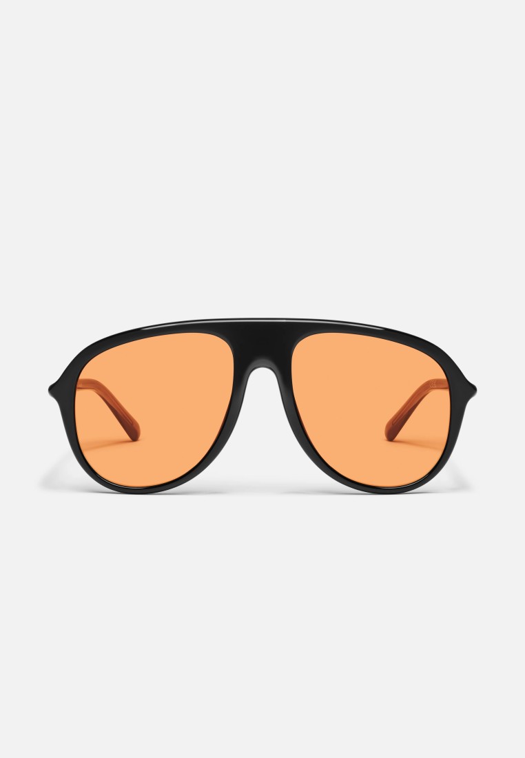 QUAY QUAY Chart Topper Sunglasses - Black/Honey