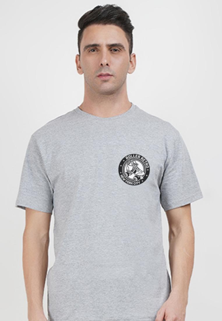 QuirkyT Roller Blade Grey Cotton Short Sleeve Essential T-Shirt