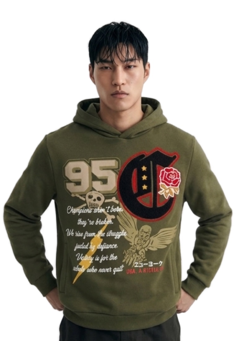 REASON NYC Streetwear - Chenille Hoodie - Green
