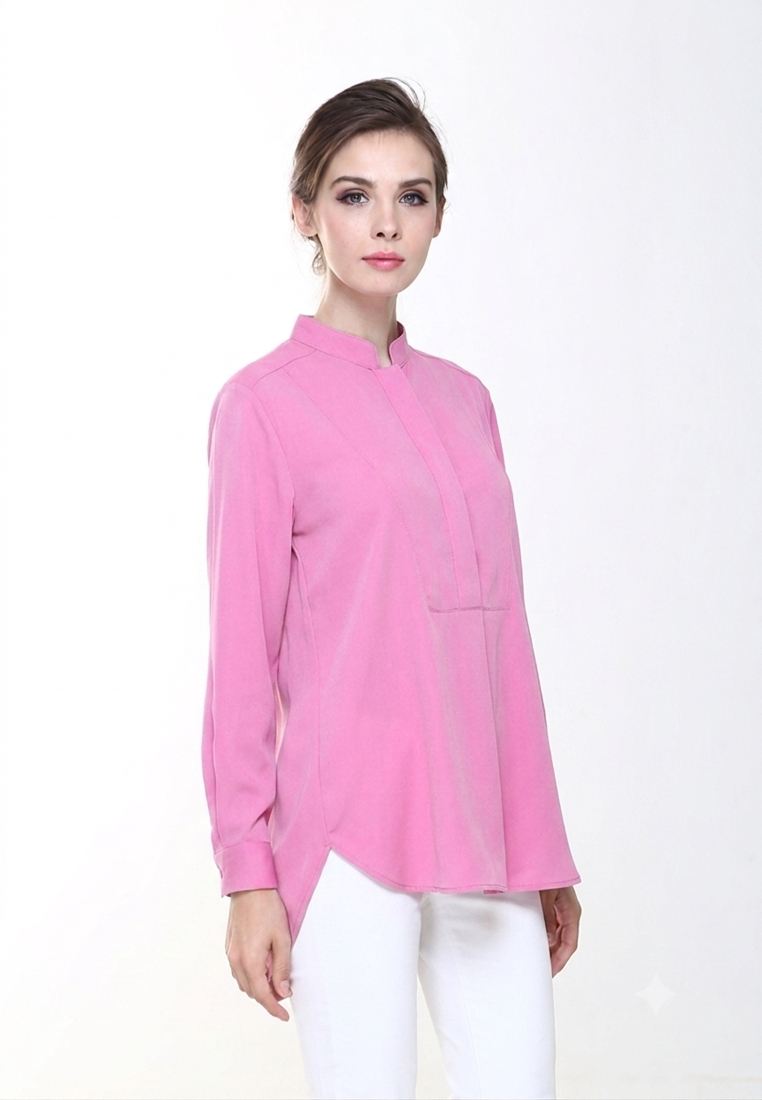 RINA NICHIE COUTURE Eva Suit Shirt Top Office Wear in Pink