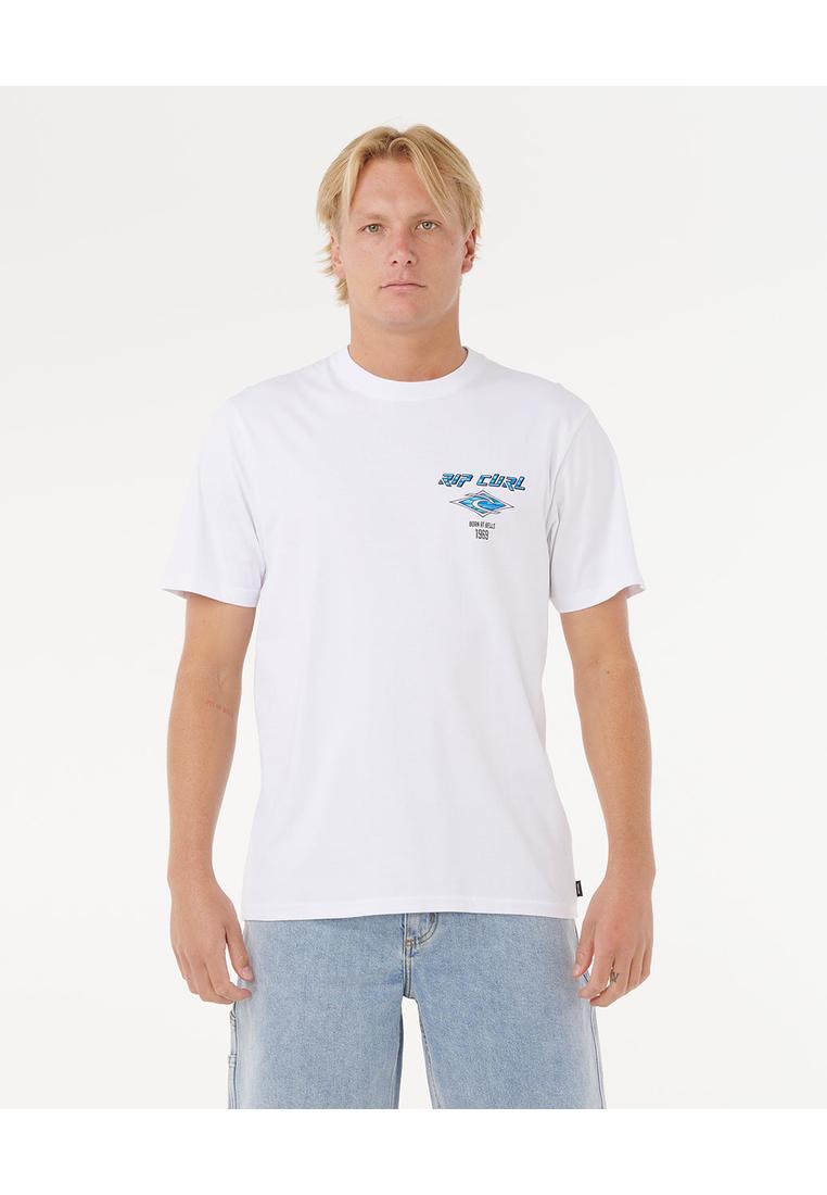 Rip Curl Men Fade Out Icon Tee 0CAMTE-WHITE