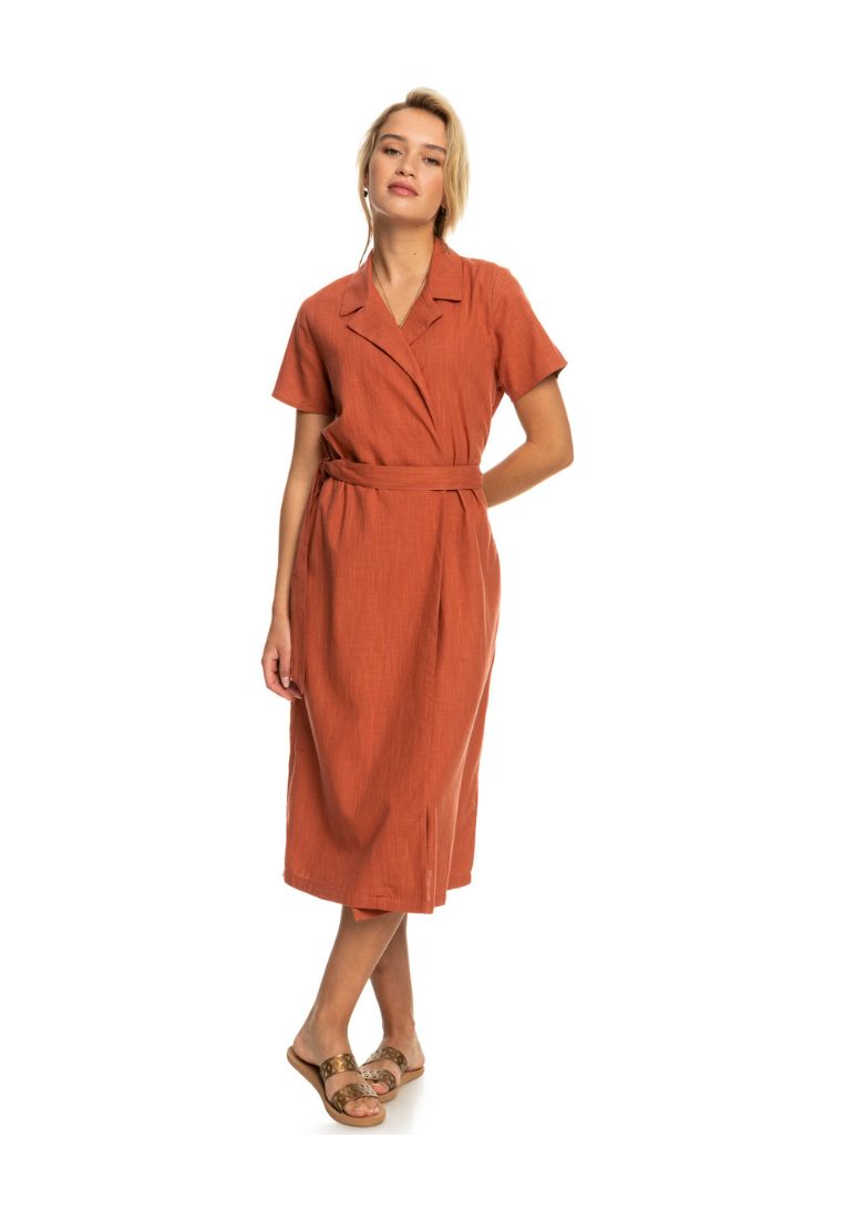 Roxy Women Alright Dear Midi Wrap Dress
