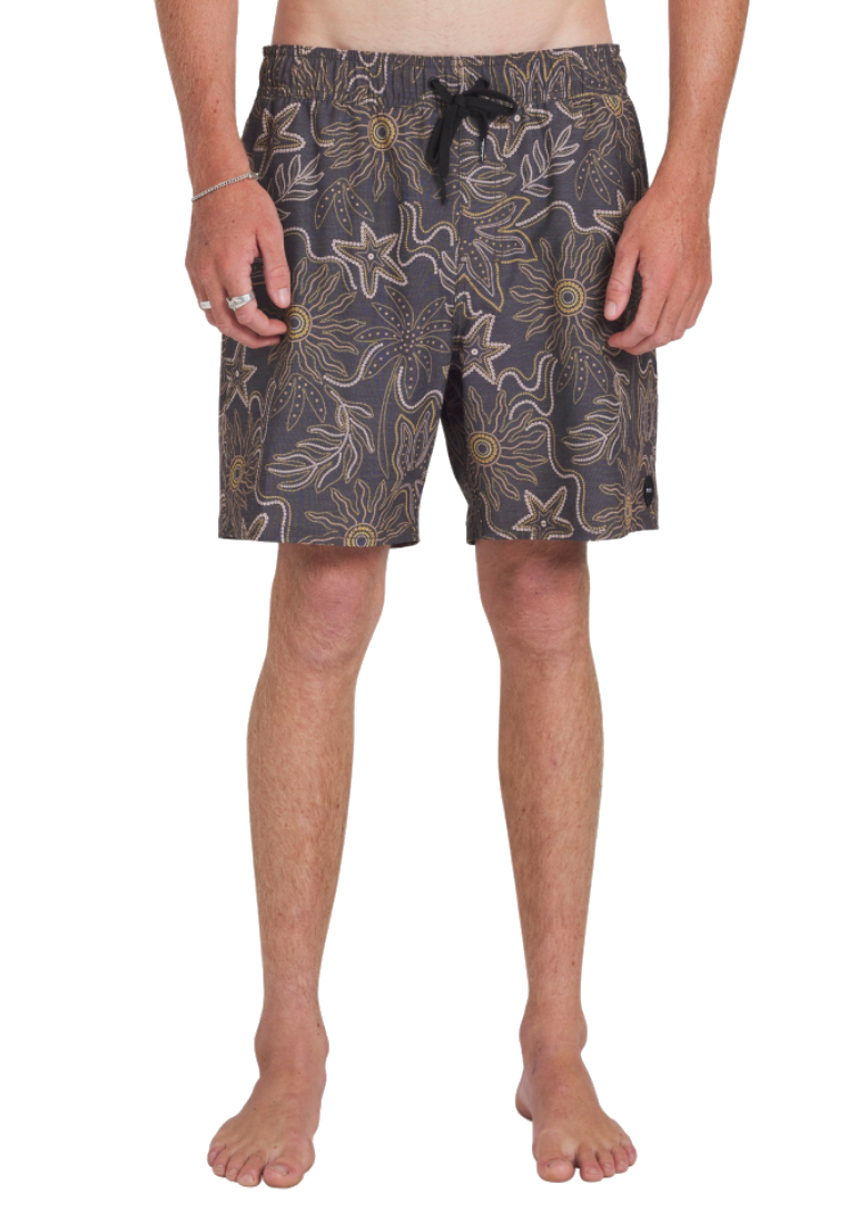 RVCA Mens Atlas Elastic Swim Shorts