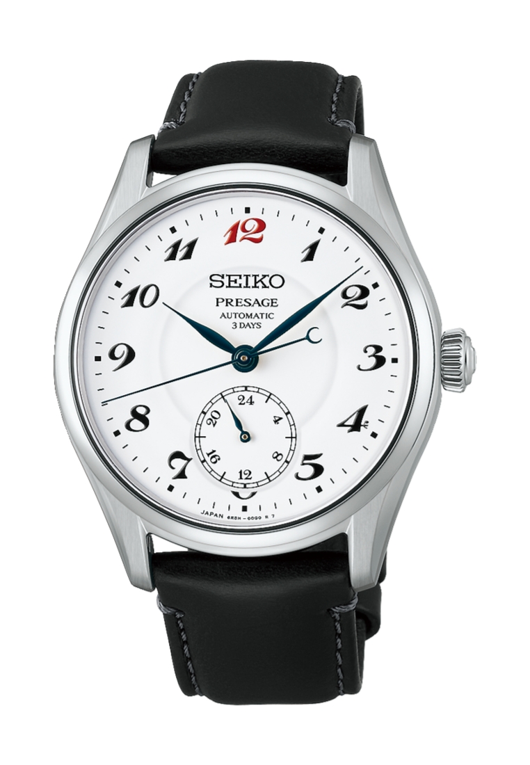 Seiko Seiko Presage Classic Series ‘Craftsmanship’ Enamel Laurel Dial Black Cow Leather Band Mechani