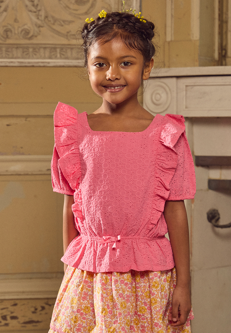 Sergent Major Pink BLOUSE / Pink embroidered blouse