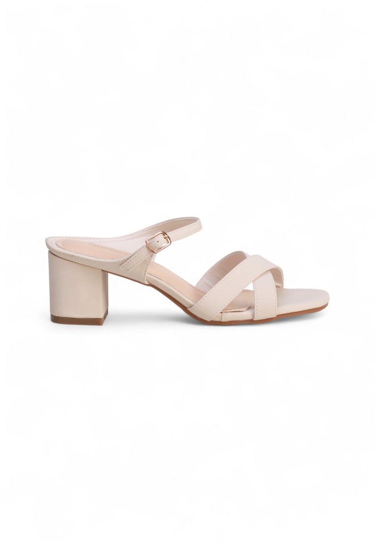 SHOEPOINT Amara Everyday 5.5cm Block Heels 29526 in Beige