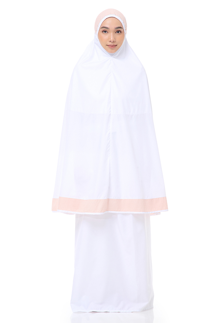 Siti Khadijah Telekung Broderie Yuzuk in White