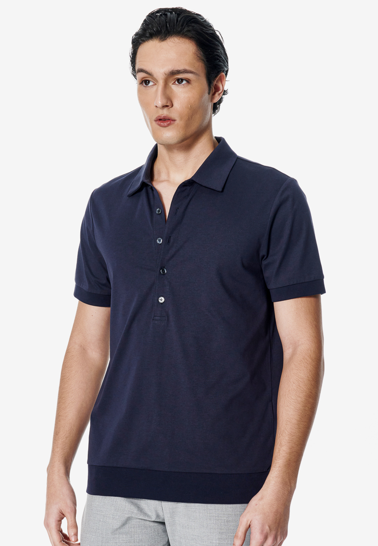 SST&C Midnight Blue 9 Buttons POLO Shirt