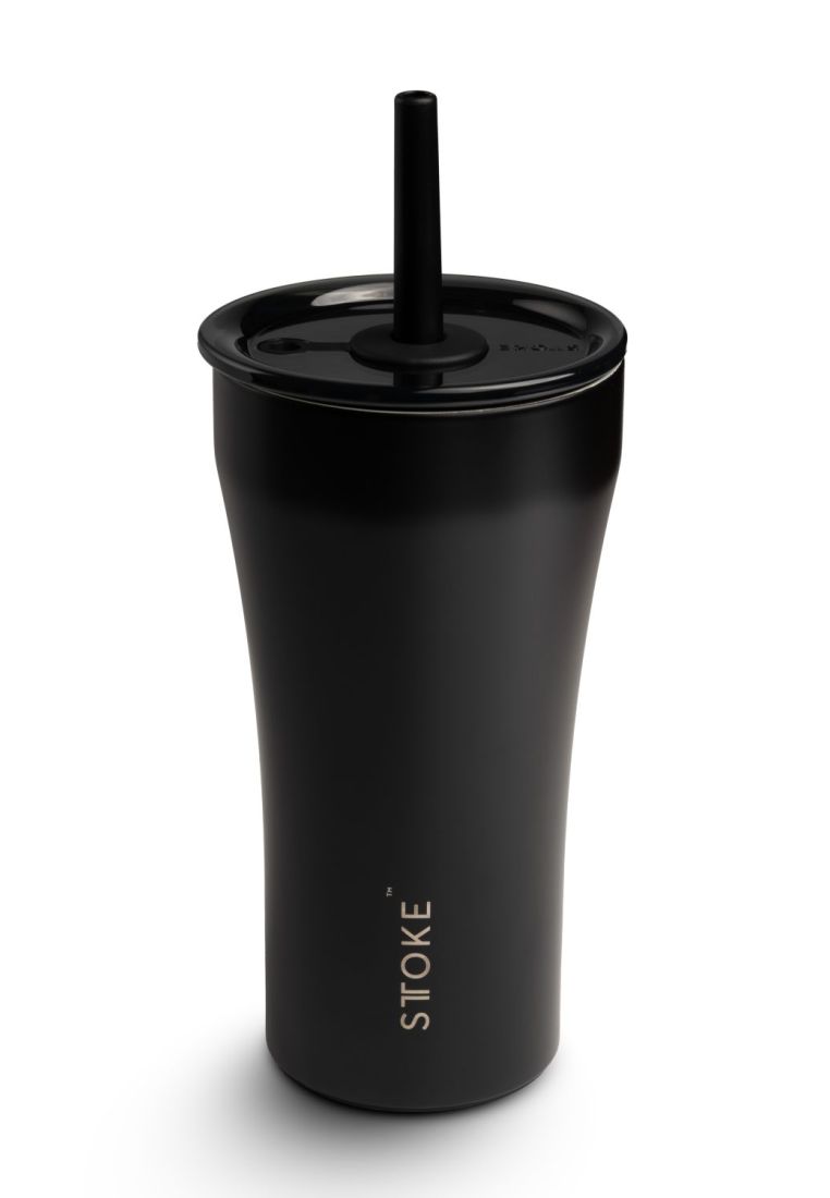 STTOKE STTOKE Classic Leakproof Ceramic Insulated Cup With Straw 20oz - Luxe Black