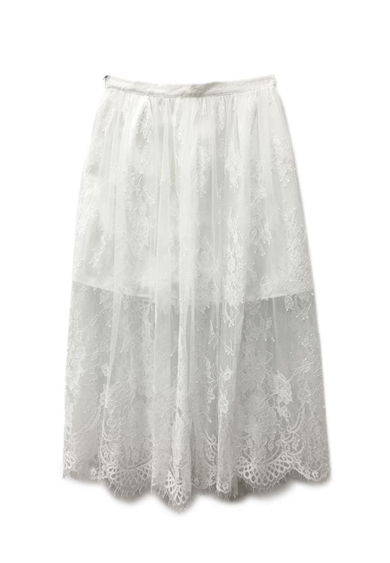 Sunnydaysweety Hong Kong Designer 1822 Retro Lace Skirt DF200510