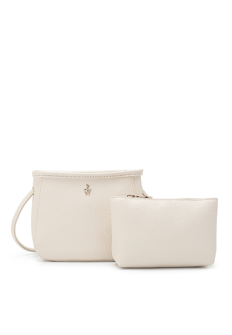 Swiss Polo 2-In-1 Sling Bag & Zipper Pouch - Beige