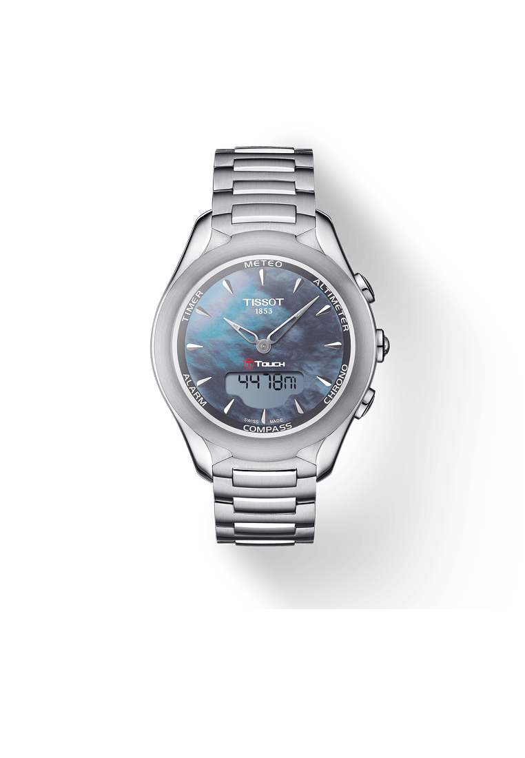 Tissot T-Touch Expert Quartz Watch - 43.6mm Titanium Case, Black Dial & Rubber Strap