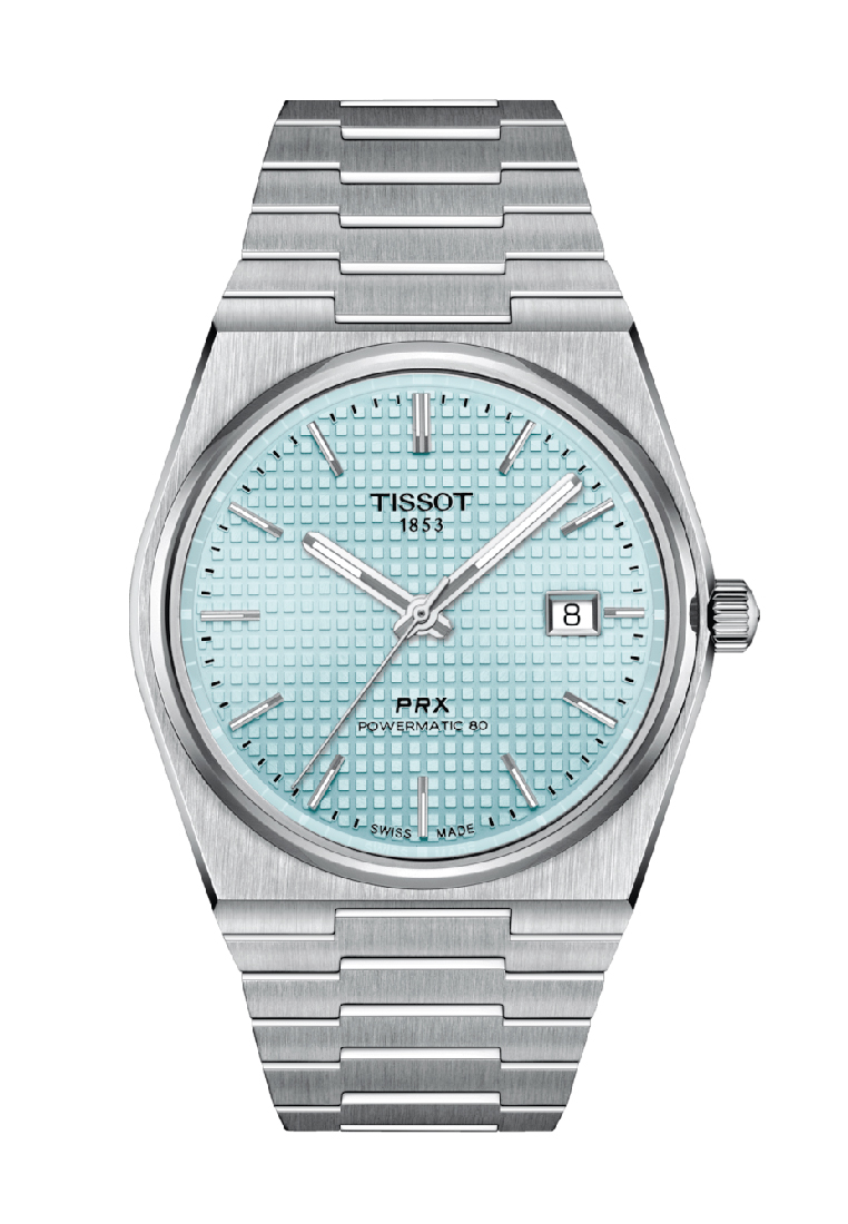 Tissot Tissot Prx Powermatic 80 Dial Ice blue Stainless Steel Men's Watch T1374071135100