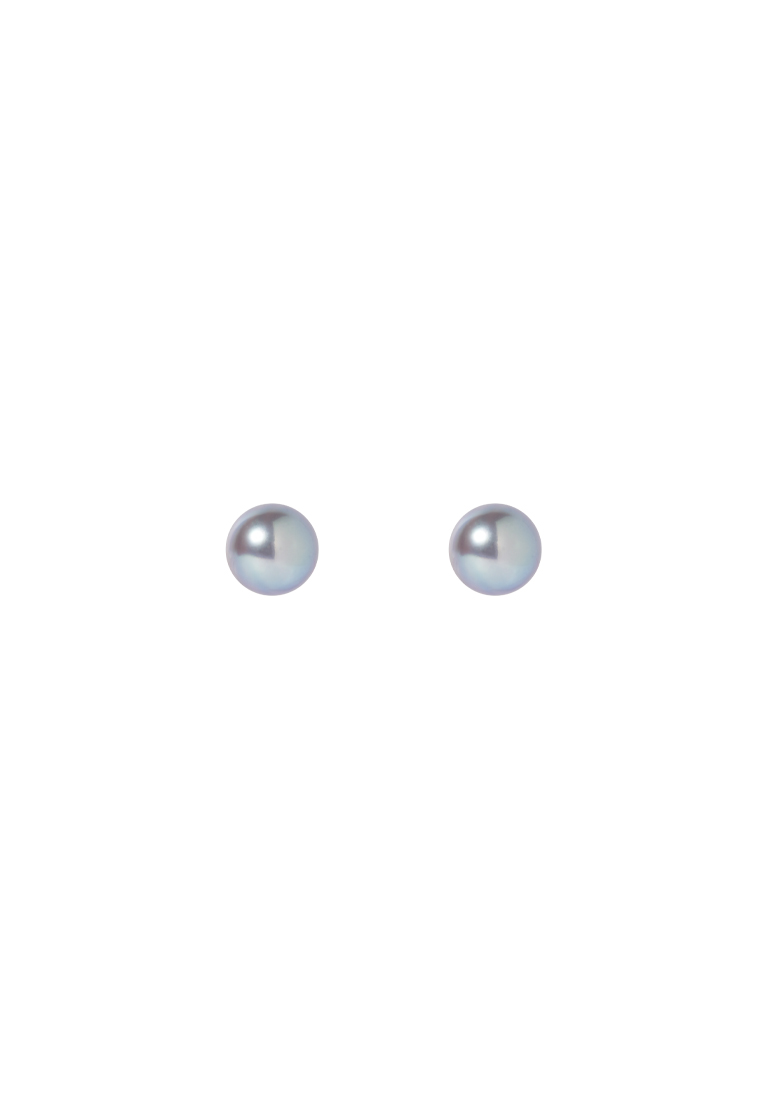 TOMEI TOMEI Akoya Pearl 7mm Earrings,White Gold 750/18K