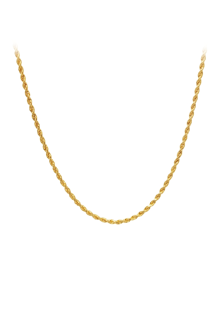 TOMEI TOMEI Men's Twisted Singapore Chain, Yellow Gold 916/22K
