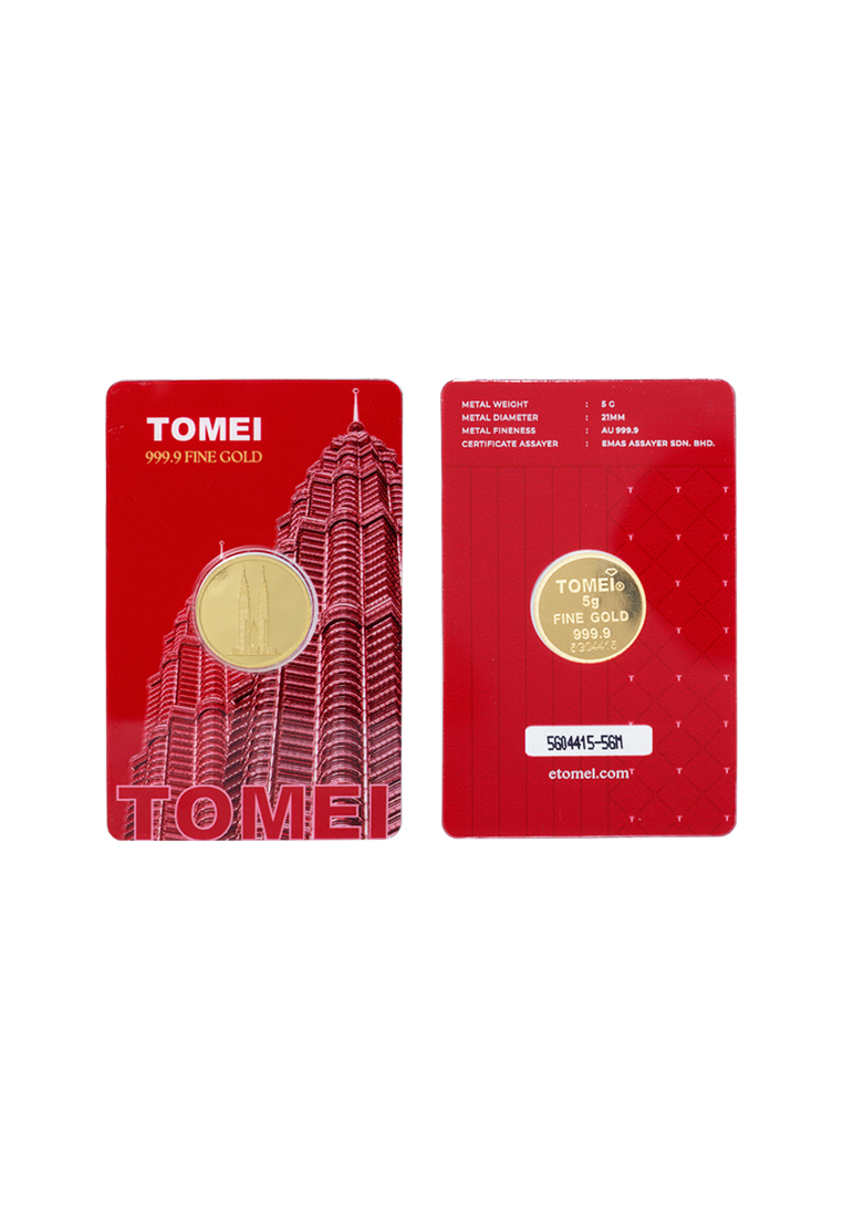 TOMEI [Tomei Exclusive] KLCC Twin Towers Wafer | 5 Grams | Fine Gold 9999