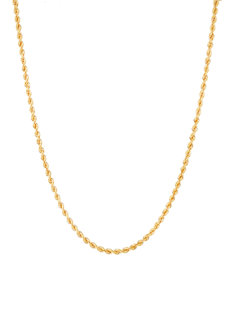 TOMEI TOMEI Twisted Necklace 60cm, Yellow Gold 916/22K