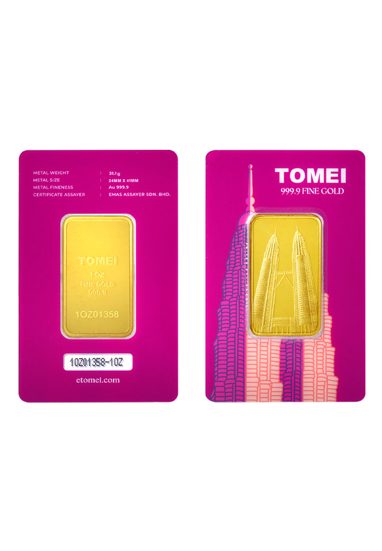 TOMEI [TOMEI Exclusive] KLCC Twin Towers Gold Bar 1OZ I Fine Gold 9999