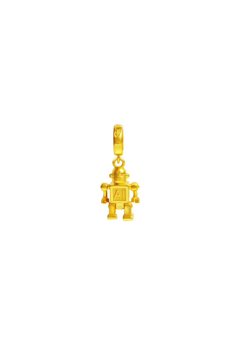 TOMEI TOMEI Chomel Collection AI Robot Charm, Yellow Gold 916/22K