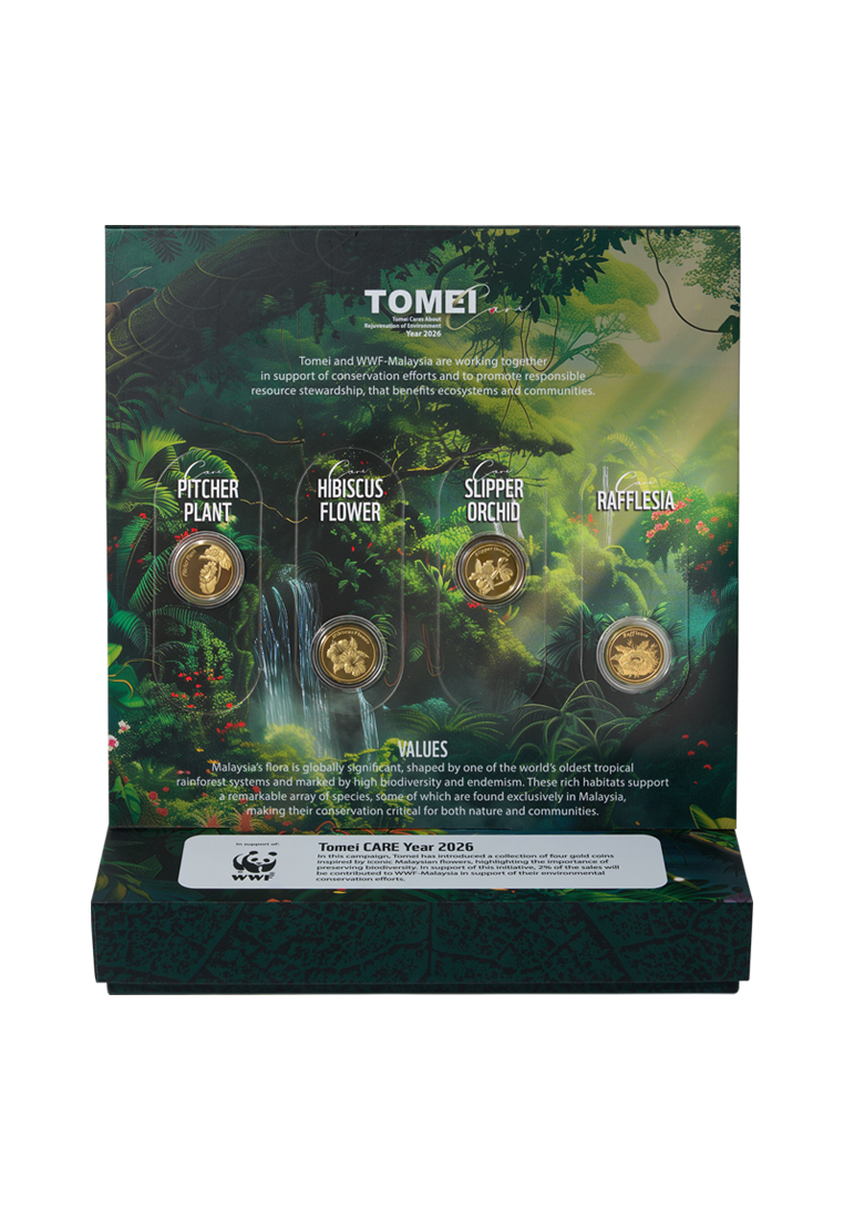 TOMEI TOMEI x WWF Malaysian Flora Collectible Gold Coins Set (MY Flora Gold Coins)