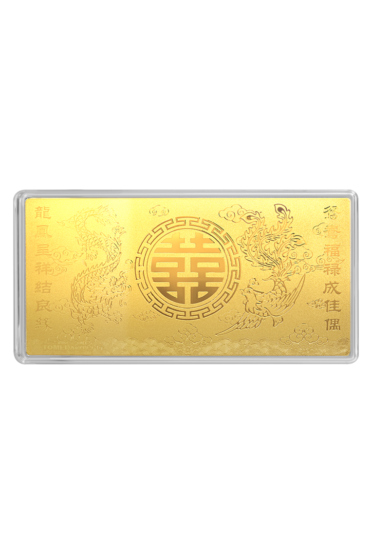 TOMEI TOMEI Xi Zi Wedding Gold Wafer 0.5G, Yellow Gold 9999