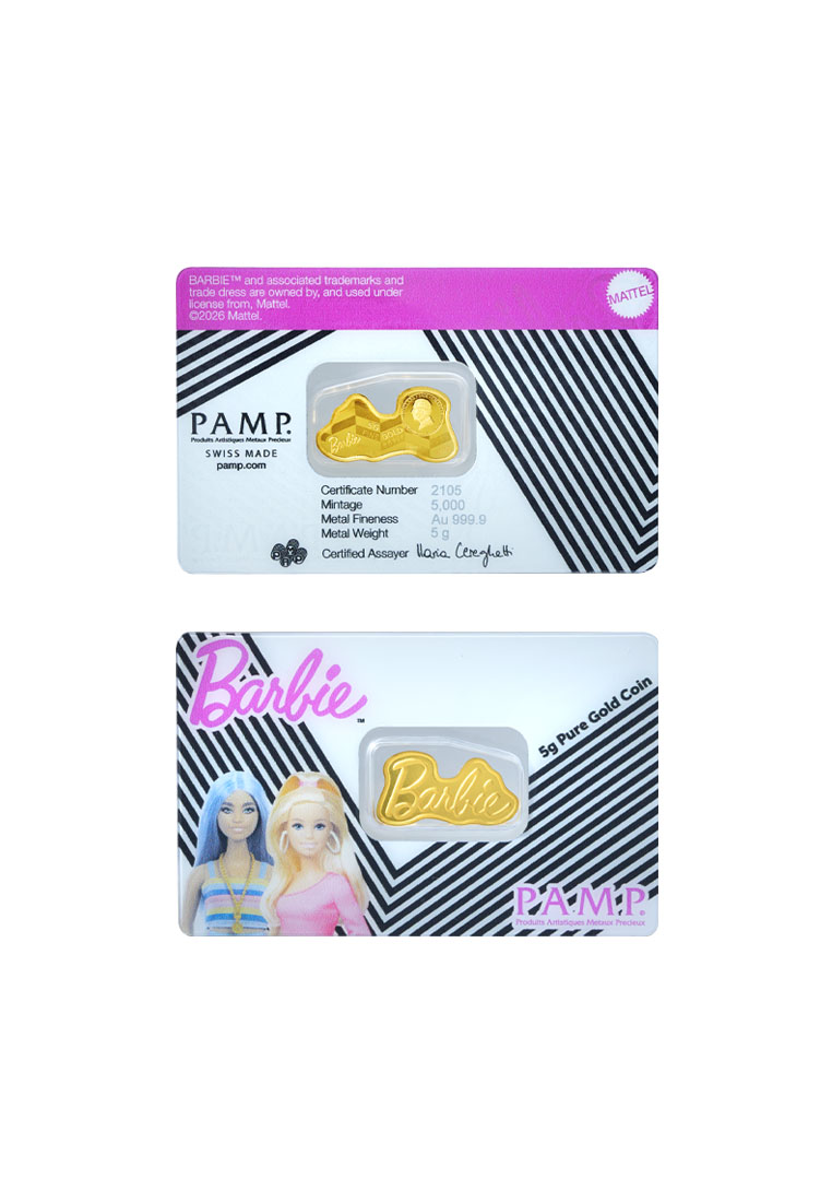 TOMEI TOMEI x PAMP Barbie Gold Bar 5GM I Fine Gold 9999