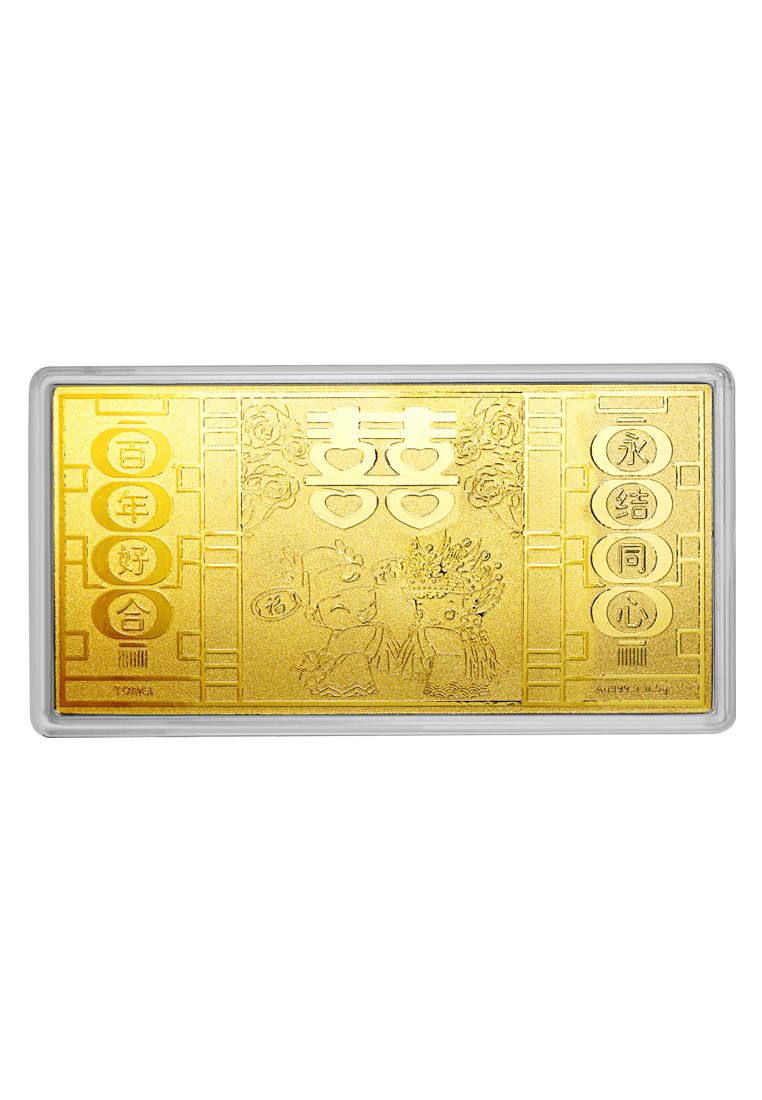 TOMEI TOMEI [Online Exclusive] Wedding Series Gold Wafer 0.5G, Yellow Gold 9999