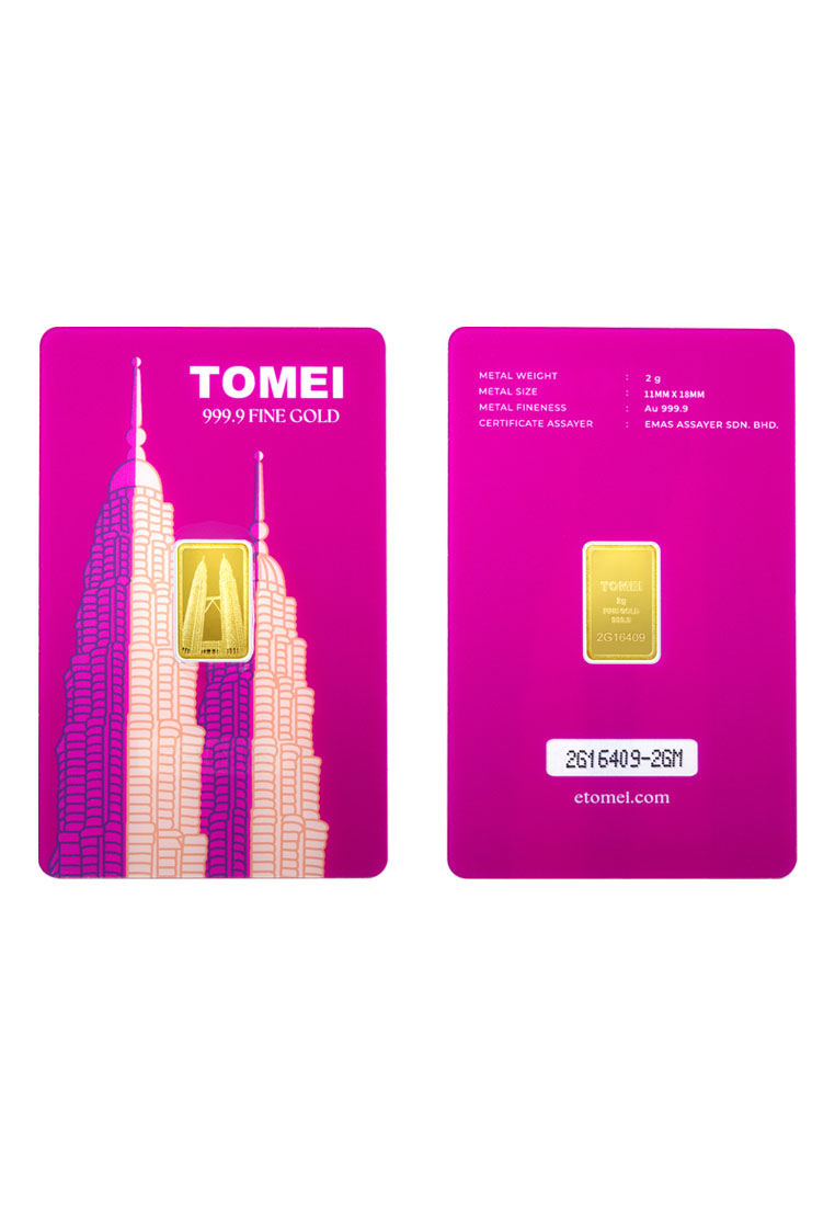 TOMEI [TOMEI Exclusive]Twin Towers Gold Bar 2G | Fine Gold 9999
