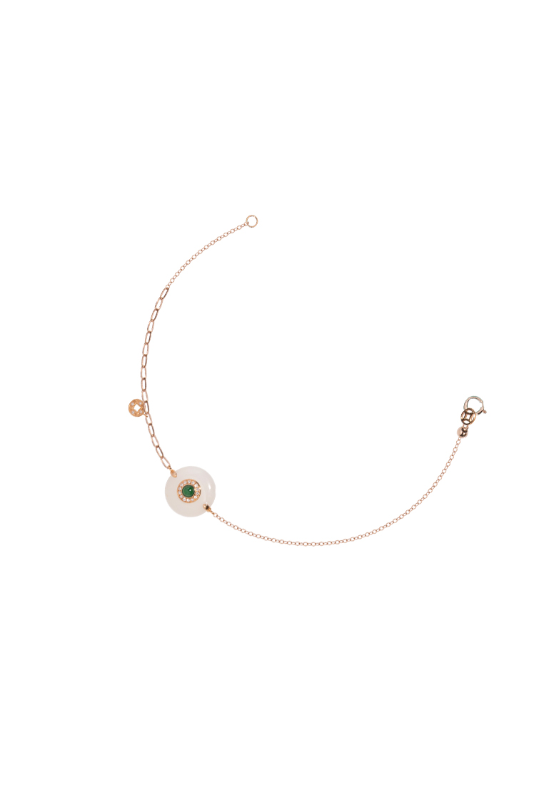 TOMEI TOMEI Nephrite Series Bracelet, Rose Gold 750/18K