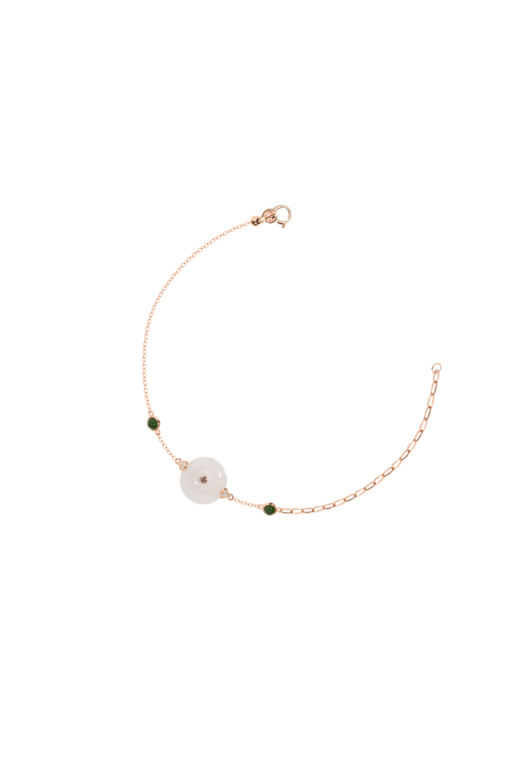 TOMEI TOMEI Nephrite Series Bracelet, Rose Gold 750/18K