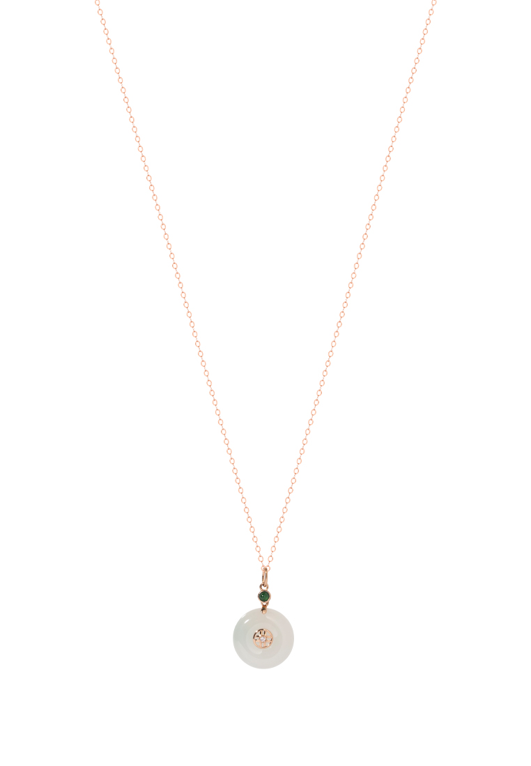 TOMEI TOMEI Nephrite Series Necklace, Rose Gold 750/18K