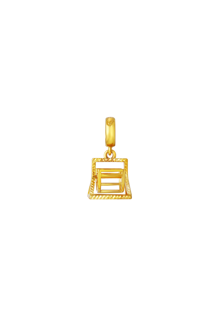 TOMEI TOMEI Chomel Collection Swing Chair Charm, Yellow Gold 916/22K