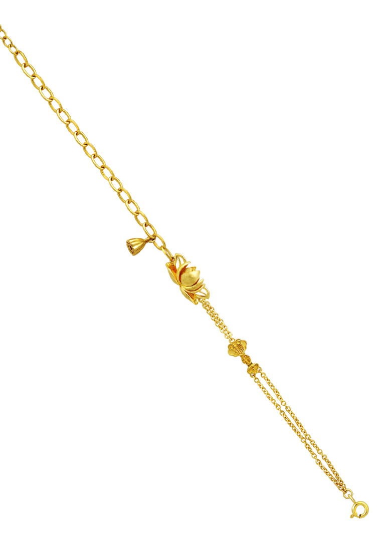 TOMEI TOMEI Lotus Flower Bracelet, Yellow Gold 916/22K