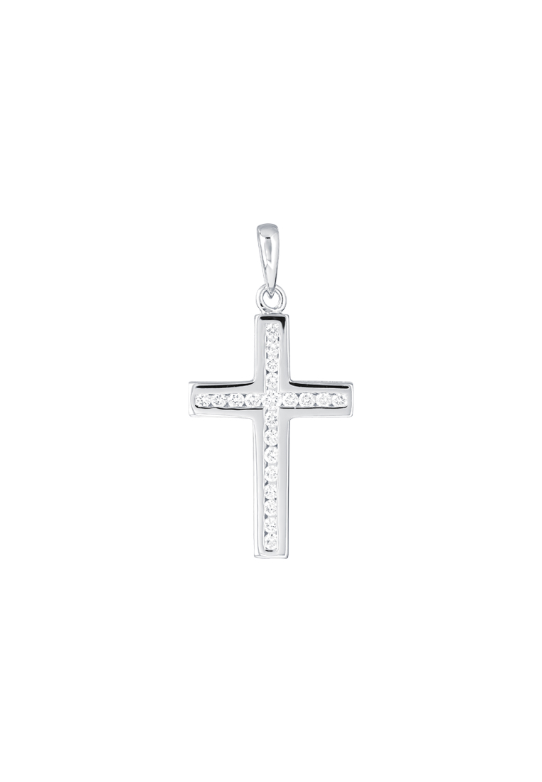 TOMEI TOMEI Cross Diamond Pendant, White Gold 750/18K