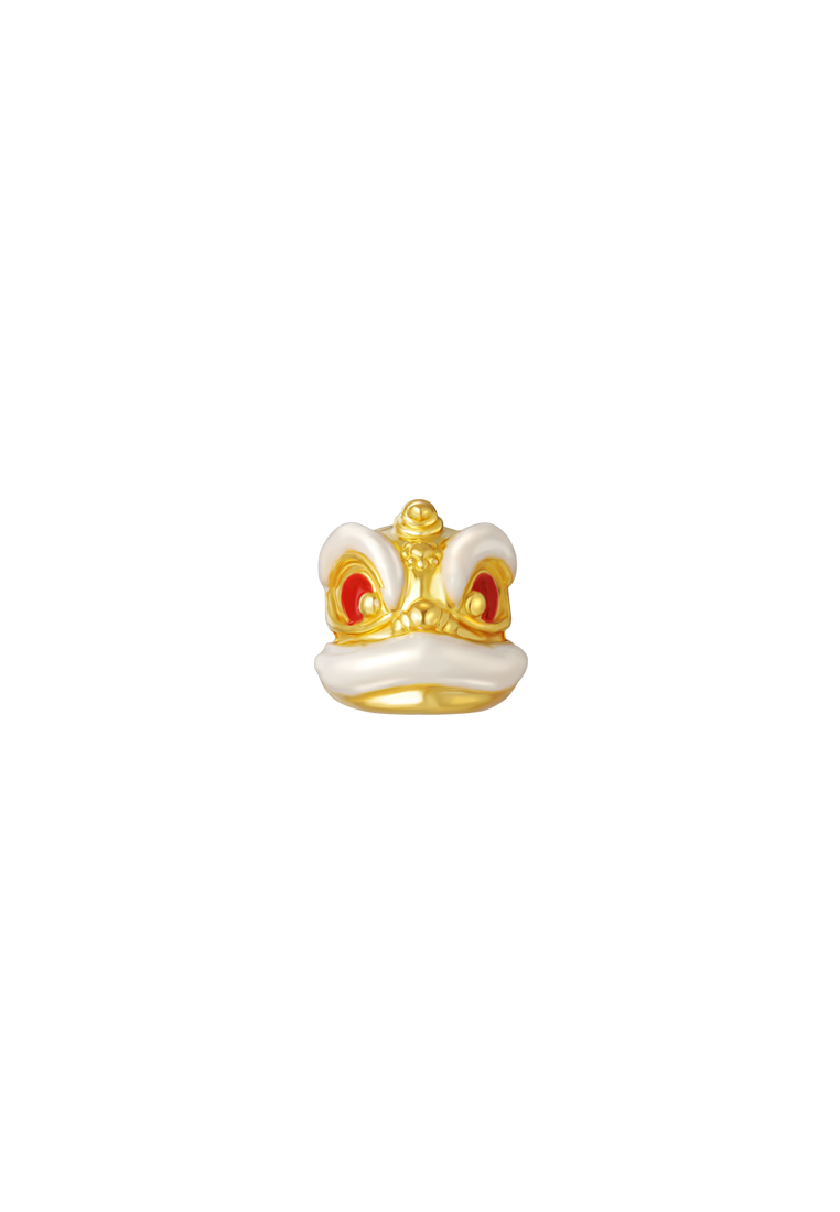 TOMEI TOMEI Chomel Collection Lion Dance Charm, Yellow Gold 916/22K