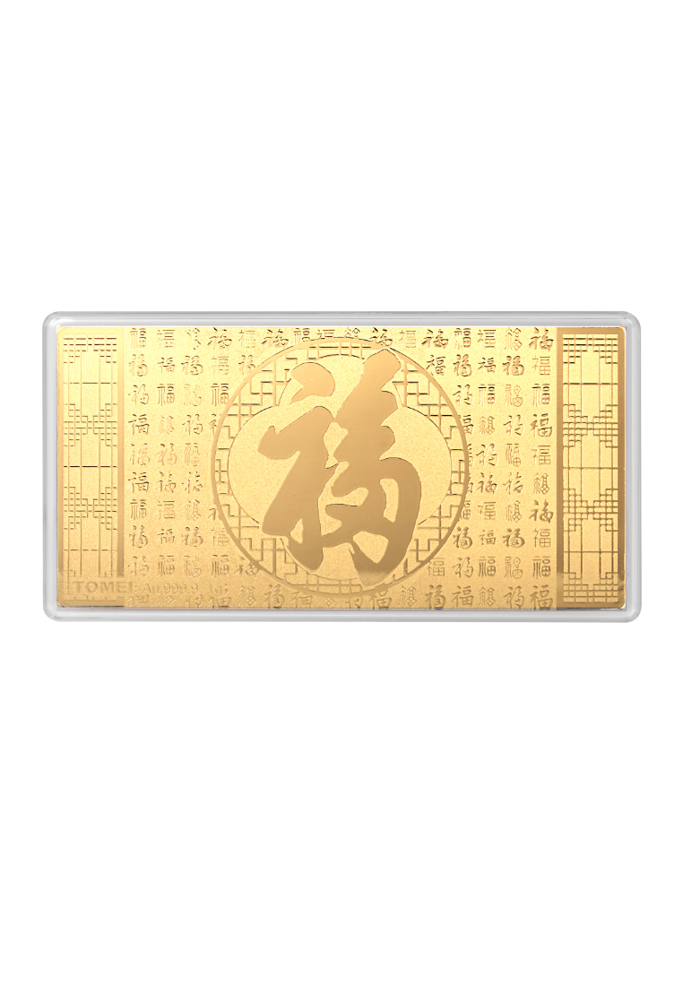 TOMEI TOMEI Hundred Blessings Gold Wafer (1G), Yellow Gold 9999