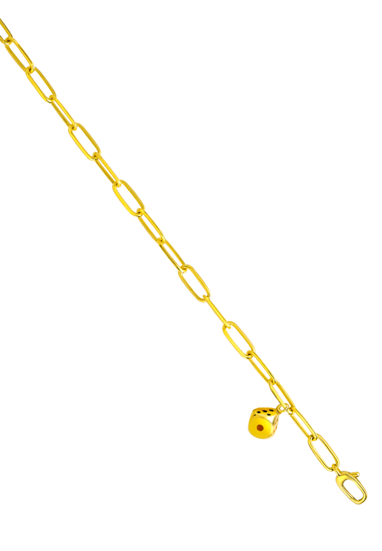 TOMEI TOMEI Dice-Linked Bracelet, Yellow Gold 916/22K