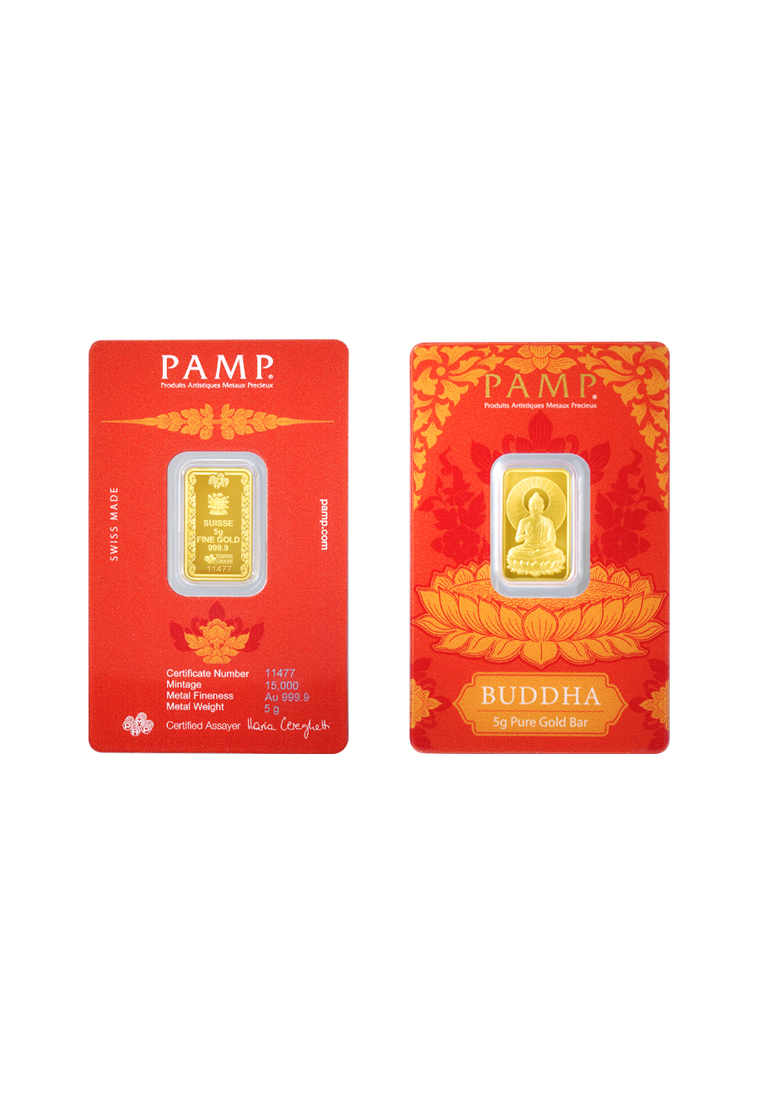 TOMEI TOMEI x PAMP Suisse Buddha Gold Bar | 5 Grams | Fine Gold 9999