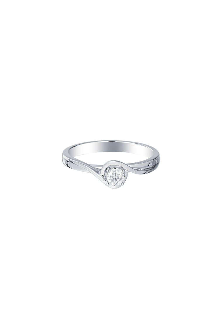 TOMEI TOMEI Solitaire Ring, Diamond White Gold 585