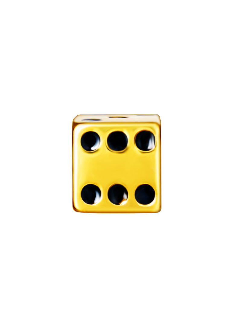 TOMEI TOMEI 【鸿运当头】Chomel Lucky Dice Charm, Yellow Gold 916/22K