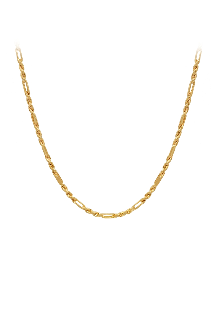 TOMEI [TOMEI] Men's Twisted Cable Chain, Yellow Gold 916/22K