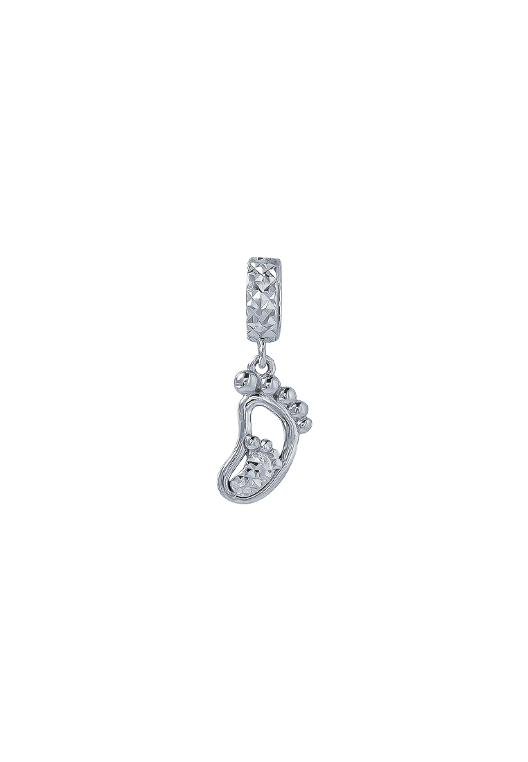 TOMEI TOMEI Foot-Print Charm, White Gold 585/14K