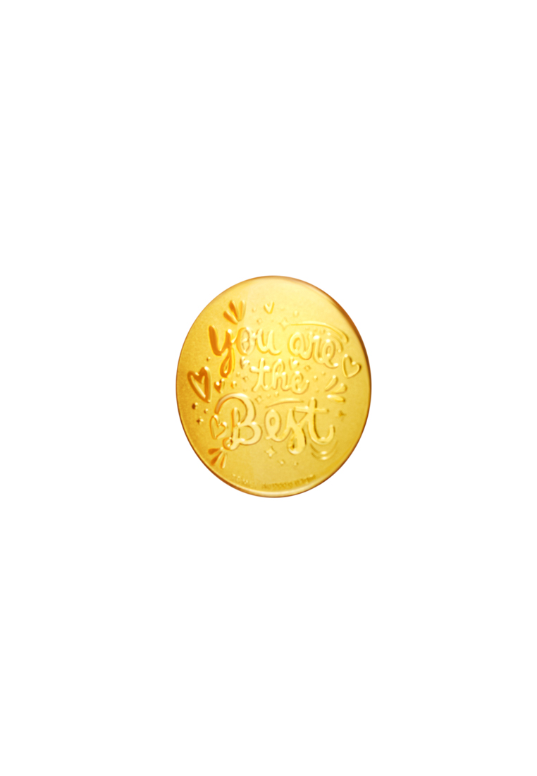 TOMEI TOMEI You Are The Best Gold Wafer 0.1G, Yellow Gold 9999