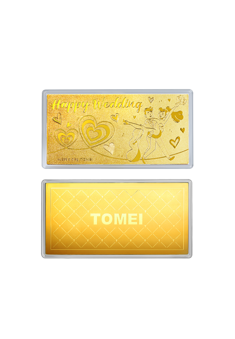 TOMEI TOMEI Happy Wedding Gold Wafer 0.5G, Yellow Gold 9999