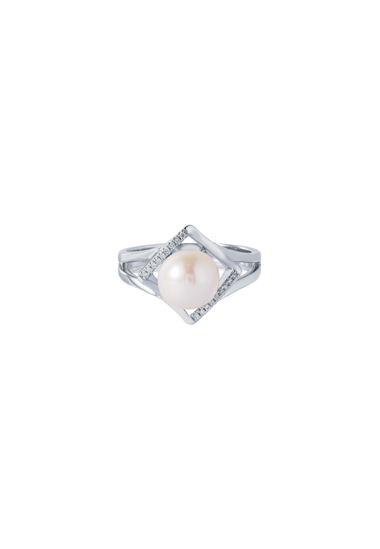 TOMEI TOMEI Pearl Ring, White Gold 585/14K