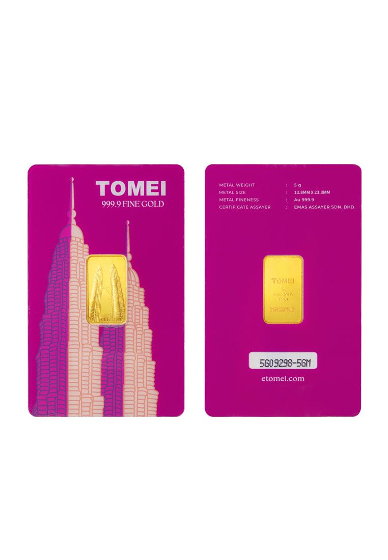 TOMEI [TOMEI Exclusive]Twin Towers Gold Bar 5GM | Fine Gold 9999
