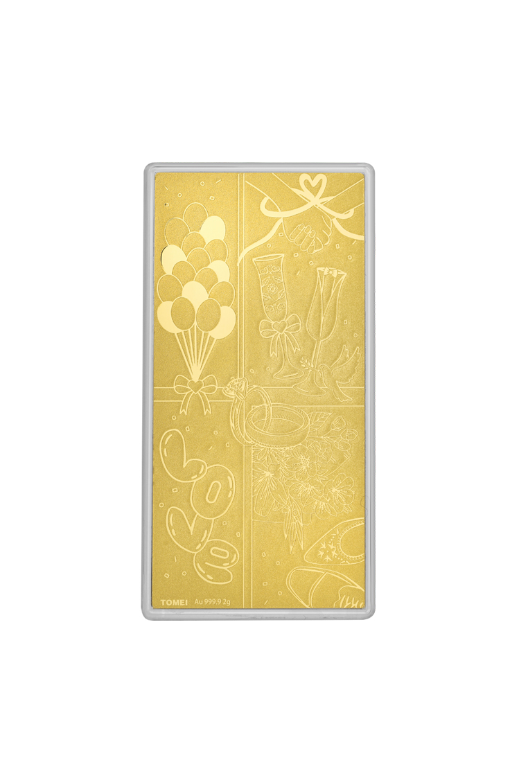 TOMEI TOMEI All About Love Gold Wafer 2G, Yellow Gold 9999