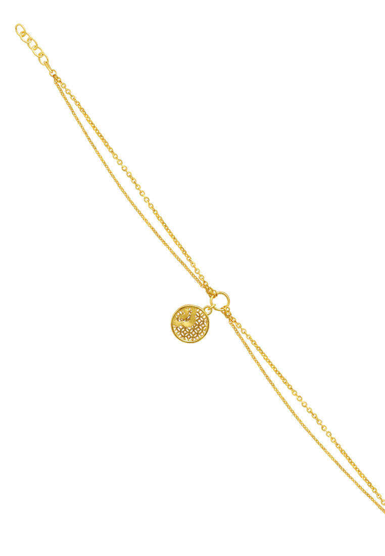 TOMEI TOMEI Lucky Charm Bracelet, Yellow Gold 916/22K